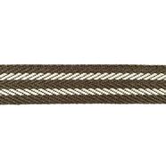 Cinta espiga rayas algodón - 3 cm. - Marrón/Beige - 15 metros. | MC2097-008