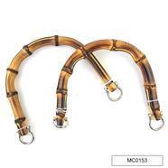 Asa bamboo 16 X 13 cm. exterior - Plata - 1 par  | MC0153