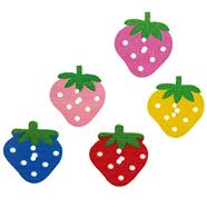 BOTÓN MADERA 28 MM. PINTADO FRESA | FR0346