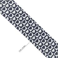 Cinta poliéster estampada corazones blancos - 15 metros | MC2147