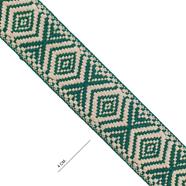 Cinta espiga étnica alg.4 cm. - Botella+Beige - 15 m.  | MC2138-020 | MODELOS CINTAS ETNICAS