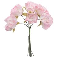 Flor papel 3 cm. 6 pcs/ramo - 12 ramilletes  | CM12-4014