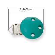 Pinza botón madera - Verde - 5 unid.  | FR0332