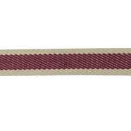 Cinta espiga rayas algodón 3 cm. - Granate - 15 metros  | MC2134-004 | CINTA RIGIDA ESPIGA RÚSTICA
