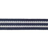 Cinta espiga rayas algodón 3 cm. - Marino - 15 metros  | MC2097-003