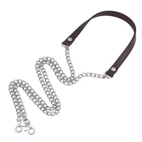 Asa polipiel + cadena plateada - 120 x 1,3 cm. - 2 unid.  | MC0193