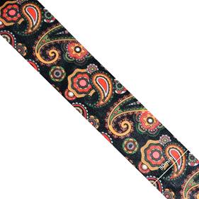 Cinta poliéster estampada Mandala Negro - 15 metros | MC2154