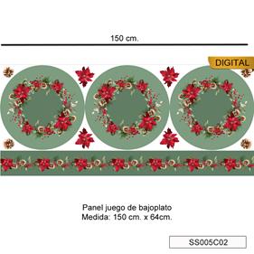 Tela digital Bj. Platos - Nv - 23 - Menta - B-Fernando Maluhy  - 1 metro    | SS005C02