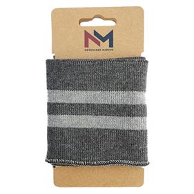 PUÑO ELÁSTICO RAYAS gris oscuro - gris claro | TX1010