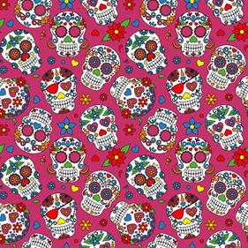 Tela algodón popelin estampado patchwork - Fucsia - 1 metro | TX3050-0282018