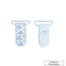 Pinza forma plástico chupetero - Nube gris - 5 unid.   | FR1082-19