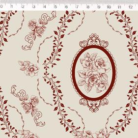 Tela algodón Provenzal- Granate - B-FM - 1 m.    | 29105C01