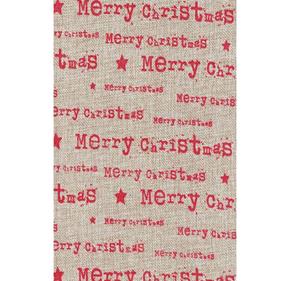 Arpillera estampada Christmas 50 x 50 cm. - 6 unid.  | TX0197