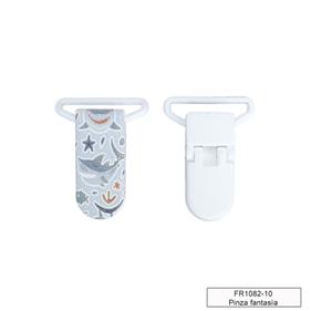 Pinza forma plástico chupetero - Tiburón gris - 5 unid.   | FR1082-10
