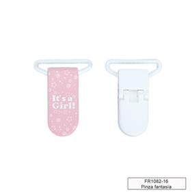 Pinza forma plástico chupetero - Gril Rosa - 5 unid. | FR1082-16