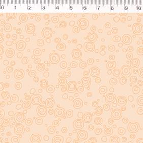 Tela algodón estampada - Bubbles - Naranja - B-FM - 1 metro  | TX2009-017