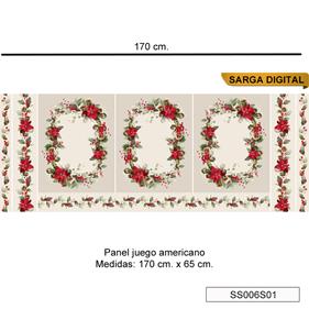 Tela Sarga digital Navidad INDIVIDUALES - Nv - 23 - B-Fernando Maluhy - 1 metro   | SS006S01