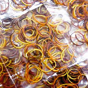 Gomas elásticas finas marrón blister de 100 unid. - 12 blister | 4610