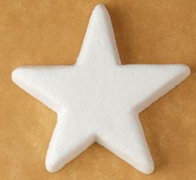 Estrella porex poliestireno expandido 11 cm. alto - 6 unid.  | FR0064 | MAS MODELOS POREX