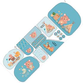 Panel maternidad bebé celeste - 1 panel  | TX-PKATC001 | MAS PANELES POLIPIEL