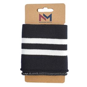 PUÑO ELÁSTICO RAYAS negro - blanco | TX1008
