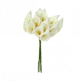 Pomo cala flor foamy 1.8 cm. - 18 mm. - 12 pomos | CM12-1105