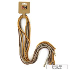 Cordón pelo acrílico - Tono marrón- 2 x 6 unid.    | CL0395-035