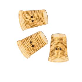 Botón madera forma dedal 2.5 cm. - 80 unid.  | FR0468