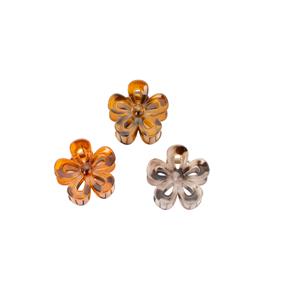 Pinza flor 5 pétalos 4 cm. - Carey  - 12 unid.   | PA0208-2