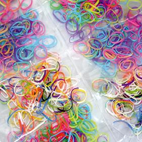 Gomas elásticas finas colores blister de 100 unid. - 12 blister | 6089