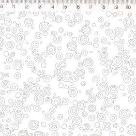 Tela algodón estampada - Bubbles - Blanco - B-FM - 1 metro  | TX2009-007