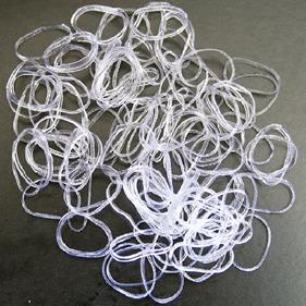 Gomas elásticas finas transparente blister de 100 unid. - 12 blister | 5305