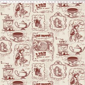 Tela algodón Provenzal- Granate - B-FM - 1 m.    | 29103C01