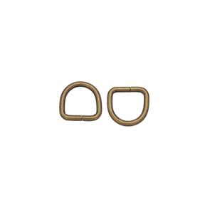 Anilla Hierro forma D  3.8 x 20 x 20 mm. - 6 blister x 2 unid. | FR5075 | FORNITURAS METÁLICAS MOCHILA Y BOLSOS