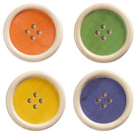 Botón madera liso 4 cm. - 18 unid.  | FR0394