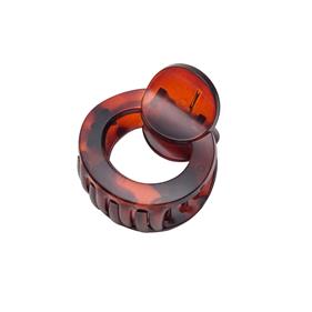 Pinza forma redonda 5 cm. - Concha-Negro - 6 unid.  | PA0111