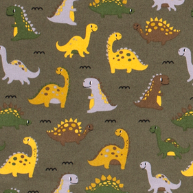 Tela popelin algodón estampado - Kaki - 1 metro | TX0322-011