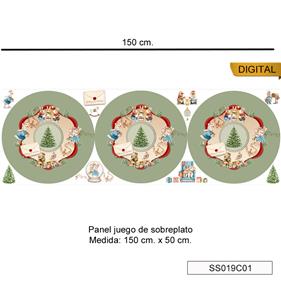Tela digital Bajo Plato Navidad - Nv - 23 - Surtido - B-Fernando Maluhy - 1 metro         | SS019C01