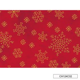 Tela algodón Navidad Copos - Nv - 23 - Rojo - B-Fernando Maluhy - 1 metro         | CH124C02