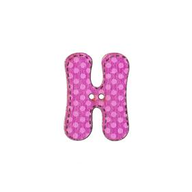 Botón madera - Letra H - 24 unid.  | FR2011-00H | ABECEDARIO BOTÓN MADERA