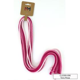 Cordón pelo acrílico - Tono Rosa - 2 x 6 unid.    | CL0395-096