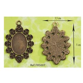 Base camafeo bronce redondo - 12 unid. | FR5007