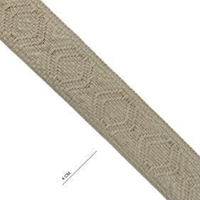 Cinta espiga étnica alg. 4 cm. - Beige+Beige - 15 m.  | MC2138-030 | MODELOS CINTAS ETNICAS