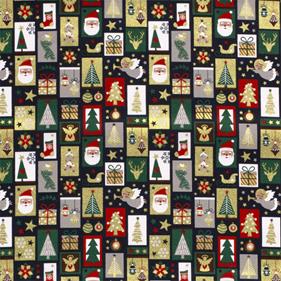 Tela algodón navidad - Marino - NV23 - N17 - 1 metro | TX7022-003