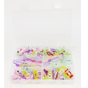 Expositor 12 huecos pinzas plástico para costura - 115 unid. | EX2014