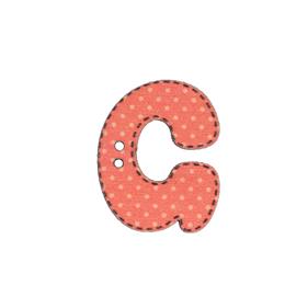 Botón madera - Letra G - 24 unid.  | FR2011-00G | ABECEDARIO BOTÓN MADERA