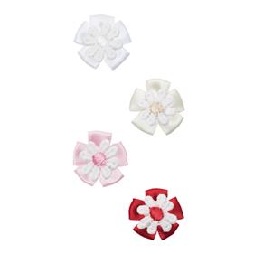 Velcro lazo con flor - 12 unid.  | VL0003