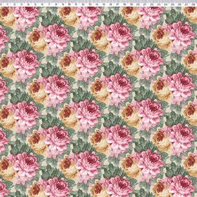 Tela algodón patchwork  SECRET GARDEN - Marfil - Millyta - 1 m. | MV040C01