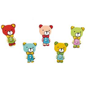 BOTÓN MADERA 20 MM. PINTADO OSITO | FR0349