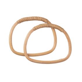 Asa madera - mimbre - 14 x 11 cm. - 1 par | MC0150